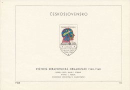 Czechoslovakia / First Day Sheet (1968/10) Praha: The World Health Organization (1948-1968); Painter: I. Strnad - WHO