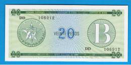 CUBA -  20 Pesos  ND  SC   B - FX9  Serie DD - Kuba