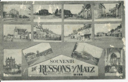 Ressons-sur-Matz   - Souvenir De ... Multi Photos : Gare, église, Commerces -datée Du 20 Septembre 1917 - Ressons Sur Matz