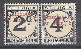 ** St Lucia Stamps  MNH Overprint In Red Rare Scott Value $190.00 - St.Lucie (1979-...)