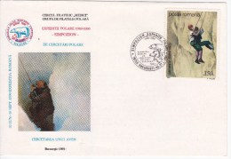 Romania  ; 1991  ; Expedition To The North Pole   ; Svalbard ; Polar Bear  ; Special Cancel - Polar Explorers & Famous People