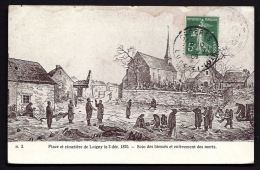 CPA  ANCIENNE- FRANCE- LOIGNY (28)- SOIN DES BLESSÉS EN ENLEVEMENT DES MORTS ARPRES LA BATAILLE DU 3-12-1870 - Loigny