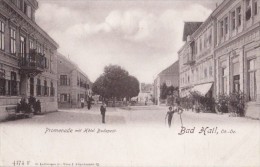 CPA BAD HALL- HEALTH RESORT, BUDAPEST HOTEL, PROMENADE - Bad Hall