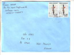 GOOD TURKEY Postal Cover To ESTONIA 2014 - Good Stamped: Flowers - Storia Postale