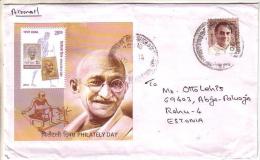 GOOD INDIA Postal Cover To ESTONIA 2014 - Good Stamped: Gandhi - Lettres & Documents