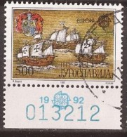 1992  2534-35  EUROPA JUGOSLAVIJA AMERIKA 500 ANNIVERSARY SHIP PINTA  NINA KOLUMBO USED - Maritime