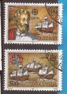 1992  2534-35  EUROPA JUGOSLAVIJA AMERIKA 500 ANNIVERSARY SHIP PINTA  NINA KOLUMBO USED - Usati