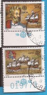 1992  2534-35  EUROPA JUGOSLAVIJA AMERIKA 500 ANNIVERSARY SHIP PINTA  NINA KOLUMBO USED - Gebraucht