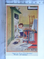 CPA Enfant Humour, "Keep The Home Fires Burning" Nécessité Rend Ingénieux ! - Humorous Cards