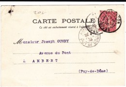 1906 - SEMEUSE PERFOREE "F.C" SOCIETE ANONYME FORGES DE FRANCHE COMTE Sur CARTE De BESANCON (DOUBS) - Otros & Sin Clasificación