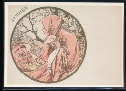 Alphonse    Mucha  --   Mucha --  January   , 1900   --- Repro 1987 - Mucha, Alphonse