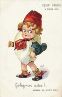 ENFANTS - Jolie Carte Fantaisie Enfant Dans Oeuf "OEUF FRAIS " Signée A. WUYTS - Wuyts