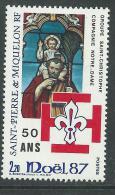 St Pierre Et Miquelon  N° 483  XX  Noël Et 50ème Anniversaire Du Scoutisme Aux Iles Sans Charnière, TB - Neufs