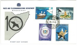 SOMALIA - ANNO 1970 - 10° ANNIVERSARIO INDIPENDENZA - FDC - Somalia (1960-...)