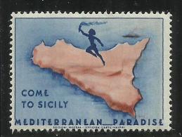 ITALIA LUOGOTENENZA ITALY 1946 1947 PROPAGANDA TURISTICA ALLEATI COME TO SICILY MEDITERRANEAN PARADISE ALLIED MILITARY - Mint/hinged