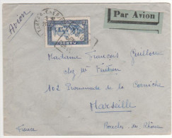 Timbre Yvert N° 144 + Flamme Daguin  / Lettre Par Avion  Pour La France Du 20/5/33 De Tanger Cherifien ; - Cartas & Documentos