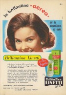 # BRILLANTINA LINETTI, ITALY 1950s Advert Pubblicità Publicitè Reklame Hair Fixer Fixateur Cheveux Fijador Haar - Non Classés