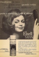 # L´OREAL ELNETT SATIN, 1950s Advert Pubblicità Publicitè Reklame Lacca Hair Fixer Laque Fixateur Cheveux Fijador Haar - Zonder Classificatie