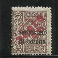 TRENTINO ALTO ADIGE 1919 PORTO ROSSA SOPRASTAMPATO D'ITALIA ITALY RED OVERPRINTED CENT 1 SU 1 MNH - Trentino