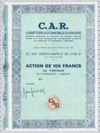 Comptoir Automobile Du Rhone, CAR à Lyon, (Blanquette) - Automovilismo