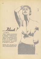 # BLUET DEODORANTE MANETTI & ROBERT´S 1950s Advert Pubblicità Publicitè Reklame Deodorant Desodorante Beautè - Non Classificati