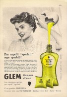 # GLEM TESTANERA SCHWARZKOPF EGG SHAMPOO, ITALY 1950s Advert Pubblicità Publicitè Reklame Hair Cheveux Haar Beautè Oeuf - Sin Clasificación