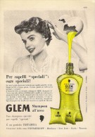# GLEM TESTANERA SCHWARZKOPF EGG SHAMPOO, ITALY 1950s Advert Pubblicità Publicitè Reklame Hair Cheveux Haar Beautè Oeuf - Ohne Zuordnung