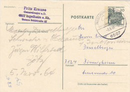 BRD P 87, Mit Sonderstempel: Ingelheim Am Rhein GOYA Ausstellung 3.6.1966 - Cartes Postales - Oblitérées