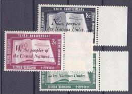UnitedNations(New York)1955: Yvert35/37mnh** Cat.Value14+Euros - Ongebruikt