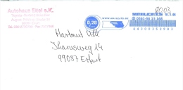 BRD Erfurt Privatpost 2006 Mailcats Katzenkopf Autohaus Eitel Toyota - Private & Local Mails