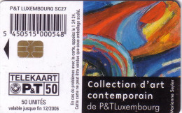 LUXEMBOURG 50U SC27 ART CONTEMPORAIN UT - Luxembourg