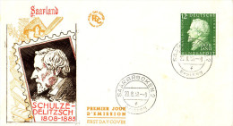 Enveloppe  FDC   1er  Jour  SARRE    Hermann   SCHULZE - DELITZSCH    1958 - FDC