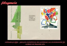 EUROPA. NORUEGA SPD-FDC. 1994. JUEGOS OLÍMPICOS DE INVIERNO EN LILLENHAMMER - FDC