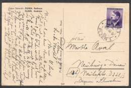 BuM0411 - Böhmen Und Mähren (1944) Pilsen 3 - Plzen 3 (postcard: Painter Oskar Schmidt "Pilsen") Card, Tariff: 60h - Storia Postale