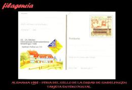 EUROPA. ALEMANIA. ENTEROS POSTALES. TARJETA ENTERO POSTAL 1998. FERIA DE INTERCAMBIO FILATÉLICO EN SINDELFINGEN - Cartes Postales Illustrées - Neuves