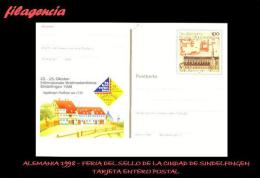 EUROPA. ALEMANIA. ENTEROS POSTALES. TARJETA ENTERO POSTAL 1998. FERIA DE INTERCAMBIO FILATÉLICO EN SINDELFINGEN - Cartoline Illustrate - Nuovi