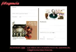 EUROPA. ALEMANIA. ENTEROS POSTALES. TARJETA ENTERO POSTAL 1999. 125 ANIVERSARIO DE LA UNIÓN POSTAL UNIVERSAL - Illustrated Postcards - Mint