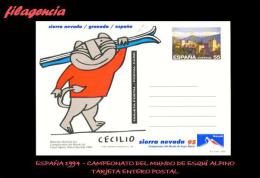 EUROPA. ESPAÑA. ENTEROS POSTALES. TARJETA ENTERO POSTAL 1994. TURISMO. CAMPEONATO DEL MUNDO DE ESQUÍ ALPINO - 1931-....