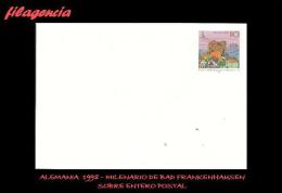 EUROPA. ALEMANIA. ENTEROS POSTALES. SOBRE ENTERO POSTAL 1998. MILENARIO DE BAD FRANKENHAUSEN. TIPO I - Covers - Mint