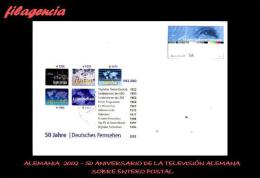 EUROPA. ALEMANIA. ENTEROS POSTALES. SOBRE ENTERO POSTAL 2002. 50 ANIVERSARIO DE LA TELEVISIÓN ALEMANA - Buste - Nuovi