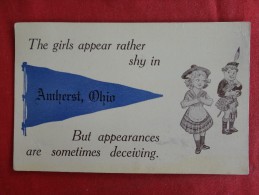 The Girls Appear Rather Shy InAmherst Ohio 1913 Cancel   Ref 1227 - Autres & Non Classés