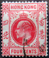 HONGKONG 1904 4c King Edward VII Used - Gebraucht