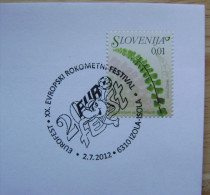 2012 SLOVENIA CANCELLATION ON COVER 20. EUROPEAN HANDBALL FESTIVAL - Hand-Ball