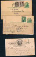 Estados Unidos. Tres Post Card Circulados A Puerto Rico Y España - Other & Unclassified