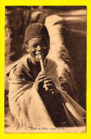 Delcampe - JOUEUR DE FLUTE * SCENES ET TYPES * Enfant Musique Animation Edit Chapelle , Constantin ALGERIE Afrique Nord Metier 3452 - Kinder