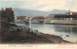 38 - Grenoble - Le Pont De L'Esplanade (hotel De Bordeaux, Trouilloud) (colorisée) (moutons) - Grenoble