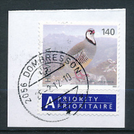 HELVETIA, SUISSE (2009), Oiseaux, Perdrix, Alectoris Graeca, Sur Fragment, Cachet Dombresson, Prioritaire, Priority - Perdiz Pardilla & Colín