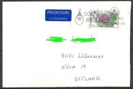 SCHWEDEN Sverige 2013 Air Mail Cover To Estland Estonia Estonie Blumen Flower - Briefe U. Dokumente