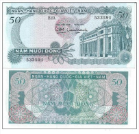 South Vietnam Viet Nam UNC 50 Dong Banknote 1969 - Viêt-Nam