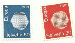 1970 - Svizzera 855/56 Europa C3107 - Nuovi